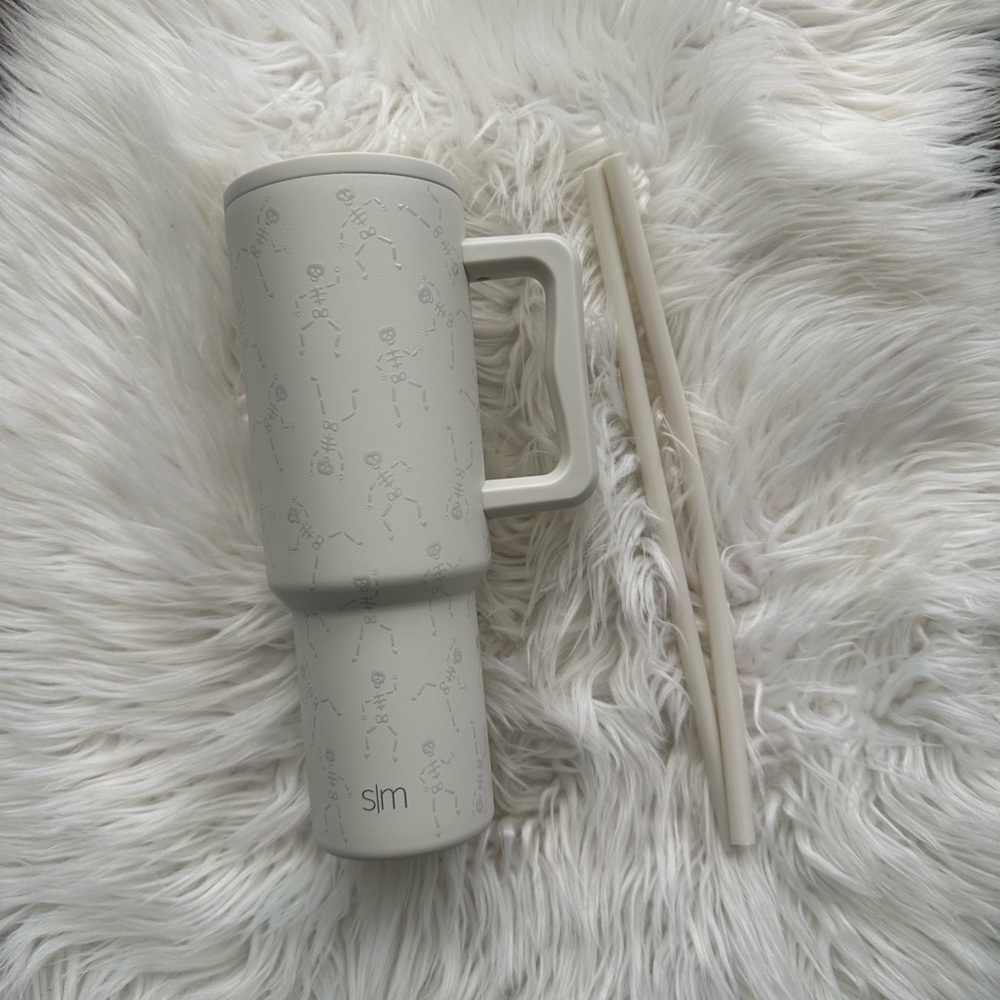 simple modern Halloween Dancing Skeletons 40oz trek tumbler